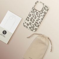 Selencia Cover Sabi Stampa pantera con MagSafe Apple iPhone 15 Pro - Soft Ivory