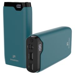 imoshion Powerbank da 20.000 mAh - Caricabatterie rapido da 22,5 W - USB-C / USB-A - Petrol Green