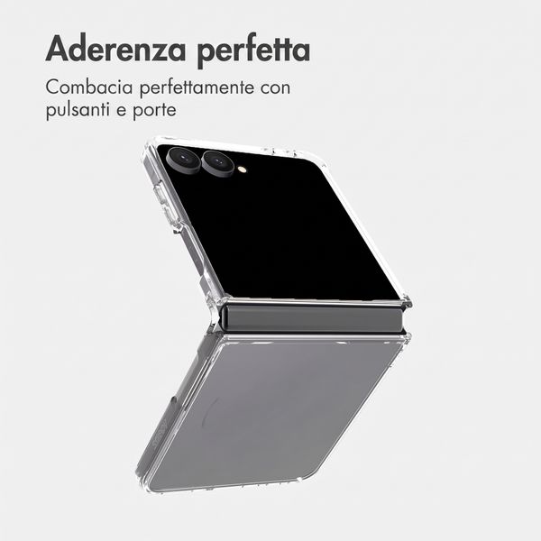 Accezz Cover Posteriore Xtreme ad Alta Protezione Samsung Galaxy Z Flip 8 - Trasparente