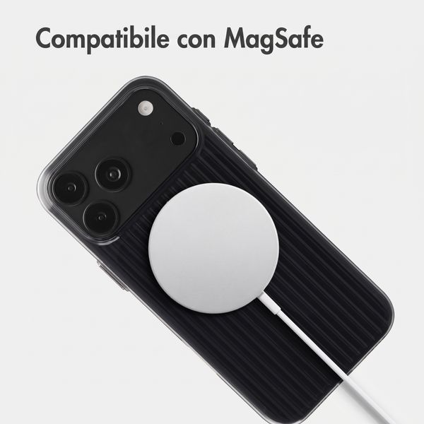 Accezz Cover Lite con MagSafe | Fluted | Apple iPhone 18 Pro / 17 Pro - Nero