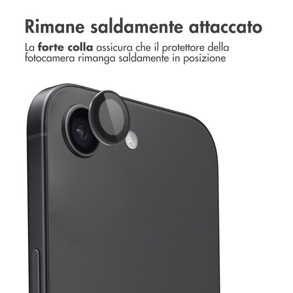 imoshion 2 Pack Protezione Lente Fotocamera per Apple iPhone 17e / 16e - Nero