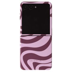 Selencia Cover posteriore Vivid con MagSafe Samsung Galaxy Z Flip 8 - Wavy Swirl Pink Plum