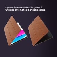 Accezz Cover a libro trifold in pelle Apple iPad 11 (2025) 11 pollici A16 / iPad 10 (2022) 10.9 pollici - Cognac