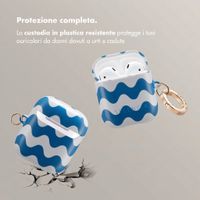 Selencia Cover Vivid  Apple Airpods 1 / 2 - Wave Vibes Classic Blue