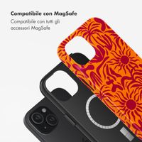 Selencia Cover posteriore Vivid con MagSafe Apple iPhone 15 - Tropical Vibes Apricot