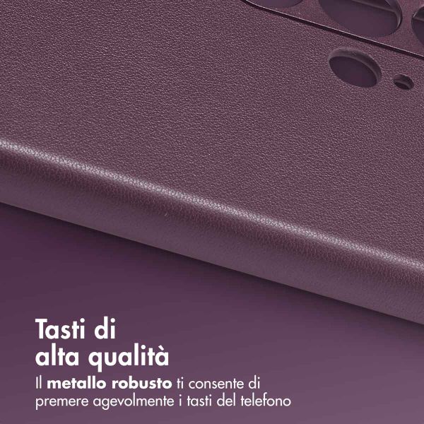 Accezz Cover in Pelle con MagSafe Samsung Galaxy S24 Ultra - Heath Purple