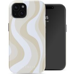Selencia Cover posteriore Vivid con MagSafe Apple iPhone 15 - Desert Waves Beige