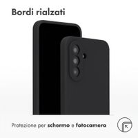 Accezz Cover Posteriore in Silicone Liquido Samsung Galaxy A37 (5G) - Nero