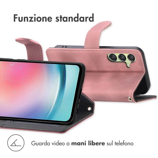 imoshion Cover a libro con Cordino Samsung Galaxy A25 (5G) - Rosa