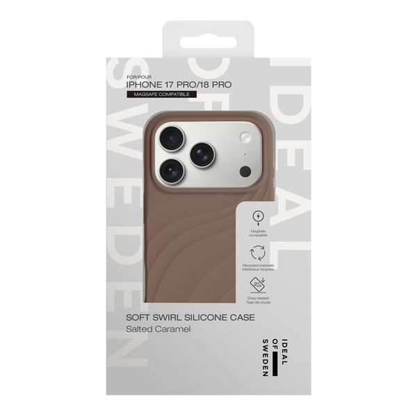 iDeal of Sweden Custodia Soft Swirl Silicone MagSafe Apple iPhone 17 Pro - Salted Caramel