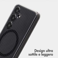 Accezz Cover Lite con MagSafe | Fluted | Samsung Galaxy S24 - Nero