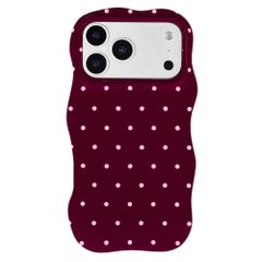 Selencia Cover Vivid Wavy con MagSafe Apple iPhone 17 Pro Max - Happy Dots Burgundy