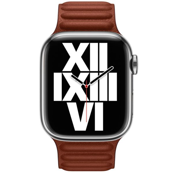 Apple Cinturino Leather Link Apple Watch | 38/40/41/42 mm - Taglia S/M - Umber