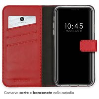 Selencia Cover a libro in vera pelle Apple iPhone 11 - Rosso