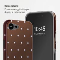 Selencia Cover posteriore Vivid con MagSafe Apple iPhone 17e / 16e - Happy Dots Chocolate