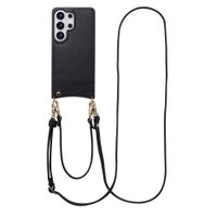 Selencia Cover per telefono Nova con cordino e portacarte Samsung Galaxy S26 Ultra - Nero