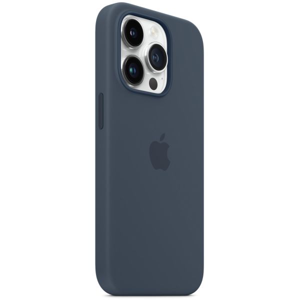 Apple Cover Posteriore in Silicone con MagSafe Apple iPhone 14 Pro - Storm Blue