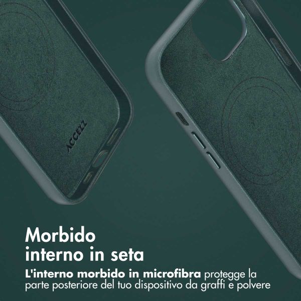 Accezz Cover in pelle 2 in 1 con MagSafe Apple iPhone 14 - Cedar Green