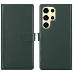 Selencia Cover a libro in vera pelle Samsung Galaxy S25 Ultra - Verde