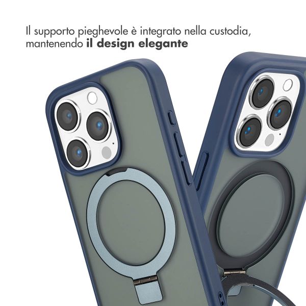 Accezz Cover con anello e supporto con MagSafe Apple iPhone 15 Pro - Blu