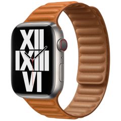 Apple Cinturino Leather Link Apple Watch | 44/45/46/49 mm - Taglia M/L - Golden Brown