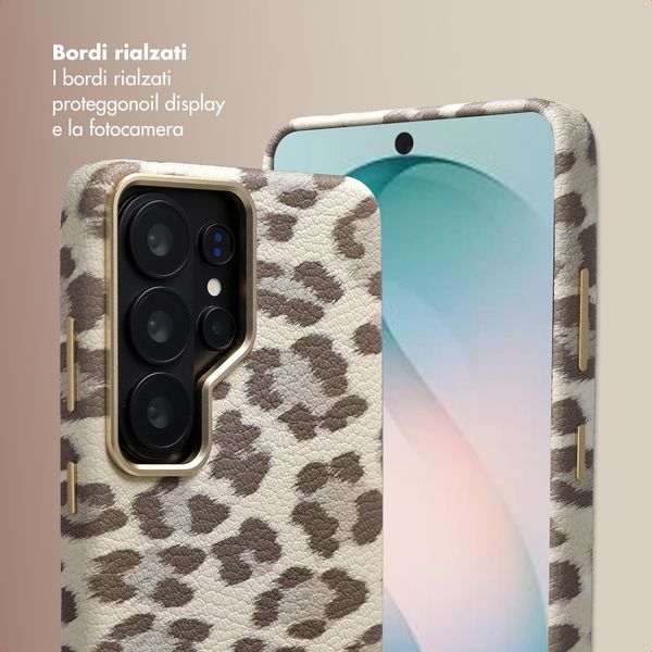 Selencia Cover Sabi Stampa pantera con MagSafe Samsung Galaxy S26 Ultra - Soft Ivory