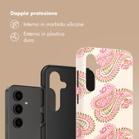 Selencia Cover Posteriore Vivid Samsung Galaxy S24 FE - Paisley Blush
