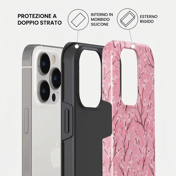 Burga Cover Posteriore Resistente con MagSafe Apple iPhone 15 Pro - Sakura