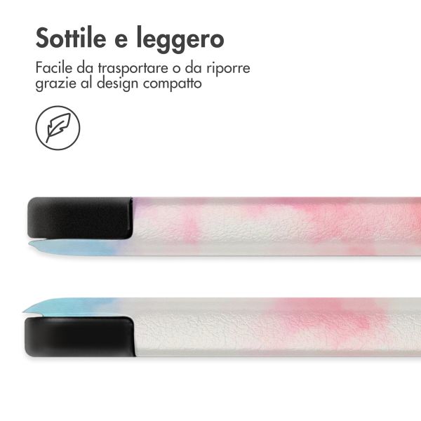 imoshion Cover Trifold Design Apple iPad 9 (2021) 10.2 pollici / iPad 8 (2020) 10.2 pollici / iPad 7 (2019) 10.2 pollici - Sky