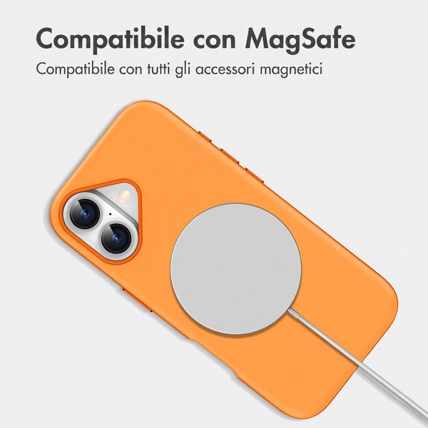 imoshion Cover posteriore Color con Thin MagSafe Ring Apple iPhone 16 - Arancio