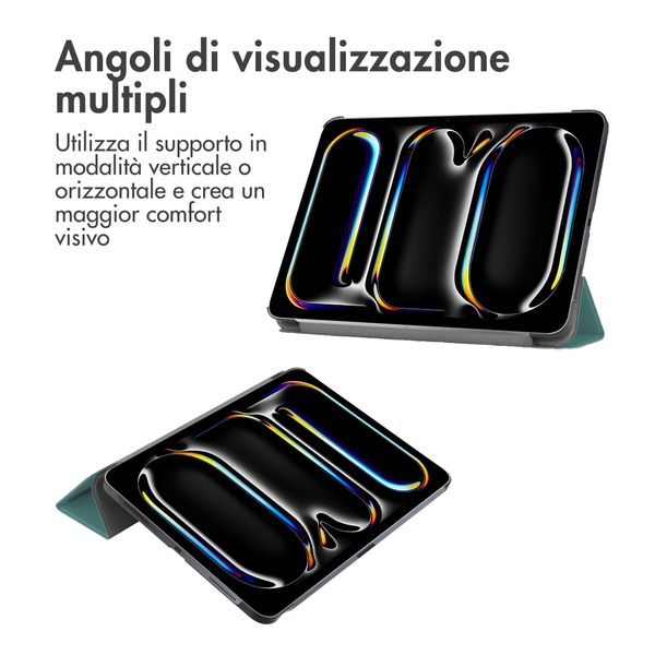 imoshion Cover a libro Trifold Apple iPad Pro 11 (2025) M5 / (2024) M4 - Verde scuro