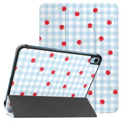 imoshion Cover Trifold Design Apple iPad 11 (2025) 11 pollici A16 / iPad 10 (2022) 10.9 pollici - Cherry Check