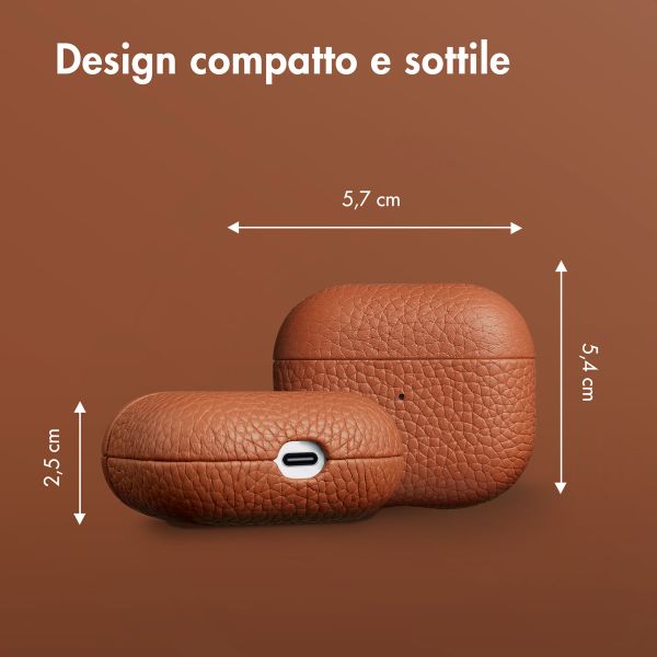 Accezz Cover in vera pelle  Apple Airpods 3 - Cognac