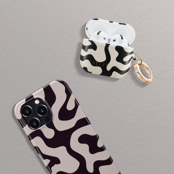 Selencia Cover Vivid  Apple Airpods 4 - Art Wave Black