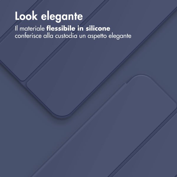 Accezz Cover a libro in silicone Smart Samsung Galaxy Tab A11 Plus / A9 Plus - Blu scuro