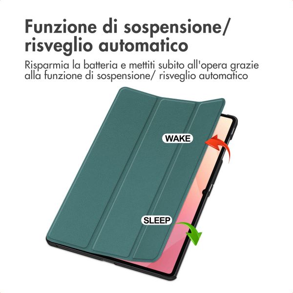 imoshion Cover a libro Trifold Samsung Galaxy Tab S11 Ultra - Verde scuro