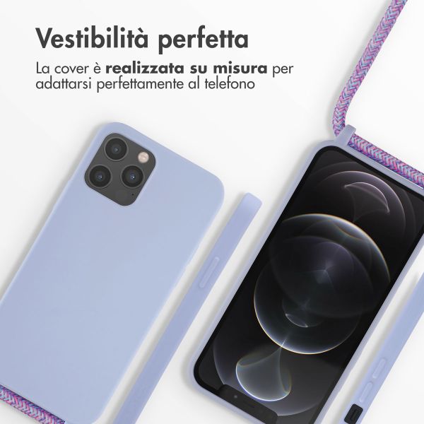 imoshion Cover in Silicone con Cordino Apple iPhone 12 (Pro) - Viola