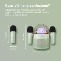 imoshion Sing & Shine Karaoke Set - Altoparlante e 2 microfoni - Mintgreen
