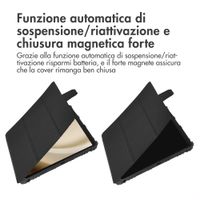 Accezz Libreria a tre ante robusta Samsung Galaxy Tab A9 Plus - Nero
