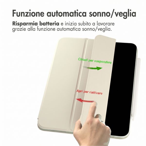 imoshion Custodia Magnetica a Libro Apple iPad 11 (2025) 11 pollici A16 / iPad 10 (2022) 10.9 pollici - Beige