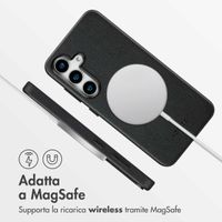 Accezz Cover in Pelle con MagSafe Samsung Galaxy S25 - Onyx Black