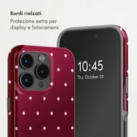 Selencia Cover Posteriore Vivid Apple iPhone 15 Pro - Happy Dots Burgundy