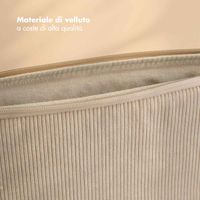 Selencia Cover per laptop in velluto a coste 13-14 pollici - Laptopsleeve - Beige