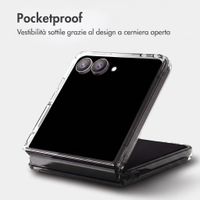 Accezz Cover Posteriore Xtreme ad Alta Protezione Samsung Galaxy Z Flip 8 - Trasparente