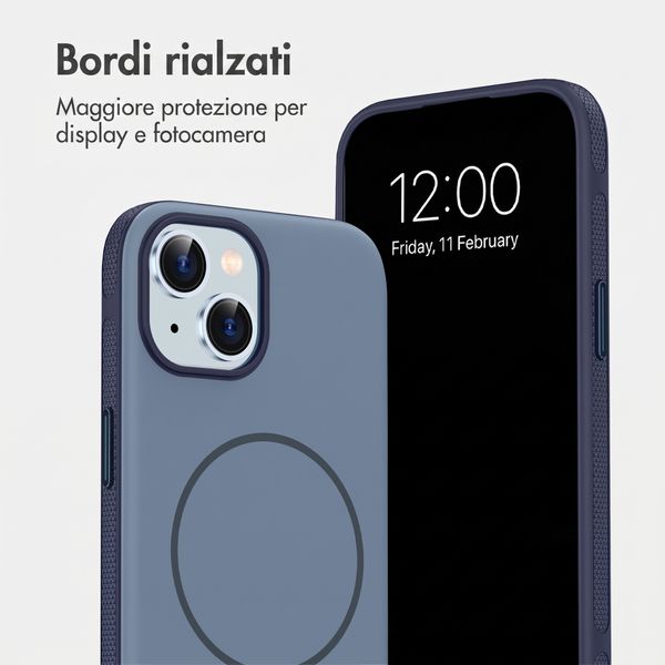 imoshion Cover posteriore Color con Thin MagSafe Ring Apple iPhone 15 - Blu scuro