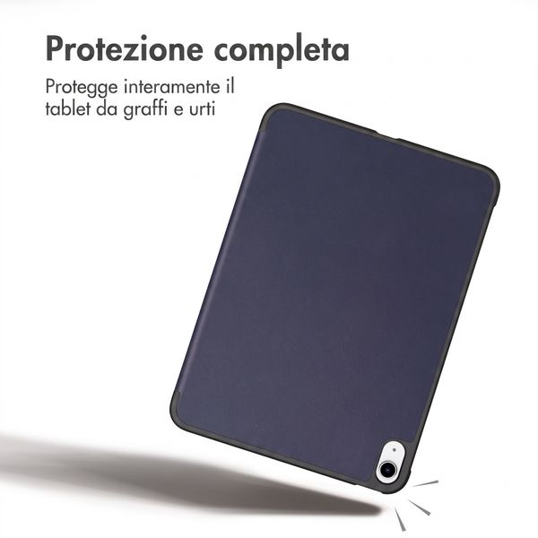imoshion Cover a libro Trifold Apple iPad Air 11 pollici (2026) M4 / (2025) M3 / (2024) M2 / Air 5 (2022) / Air 4 (2020) - Blu scuro