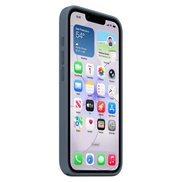 Apple Cover in silicone con MagSafe Apple iPhone 17e - Anchor Blue