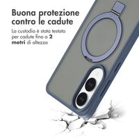 Accezz Cover con anello e supporto con MagSafe Samsung Galaxy S25 Edge - Blu