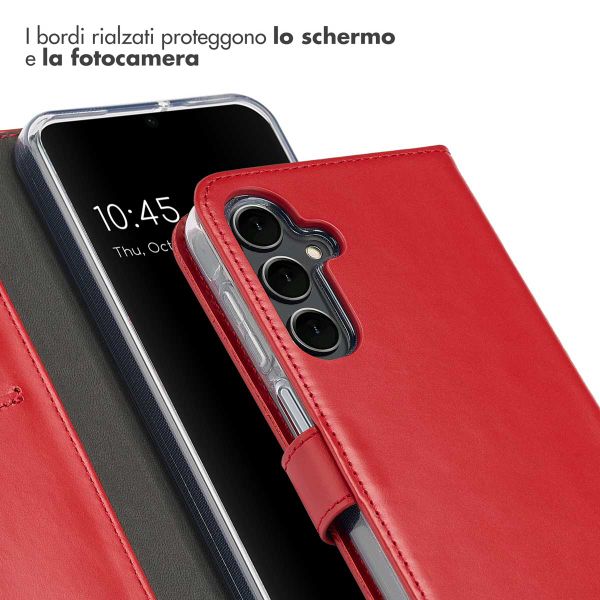 Selencia Cover a libro in vera pelle Samsung Galaxy A16 - Rosso