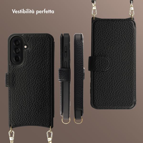 Selencia Cover Riva con MagSafe e cordino Samsung Galaxy A37 (5G) - Nero